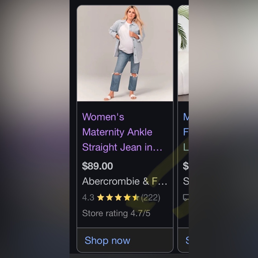 Abercrombie maternity Jean